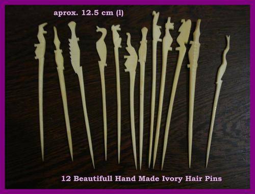Ivory - 12 Beautifull Ivory Hair Pins