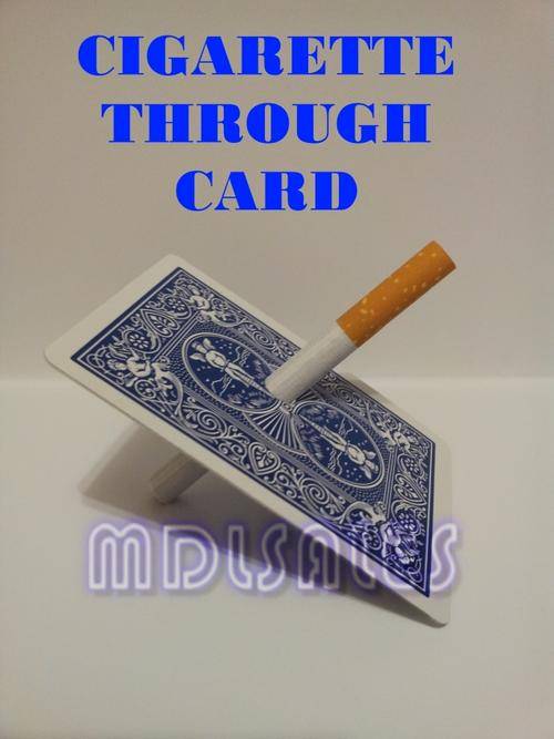 Cigarette (or pencil) Through Card Magic Trick