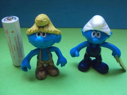 2 x Smurf Figures