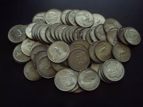 74 x 80% SILVER BULLION R1 coins- bid or buy per coin