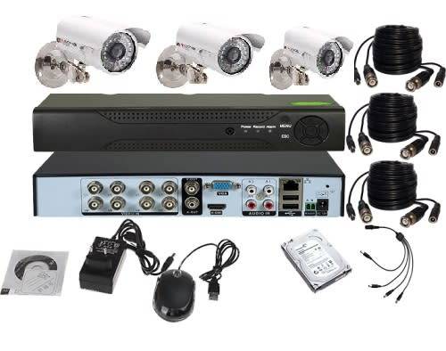 3 cctv camera recording system DIY kit  (hard drive included)