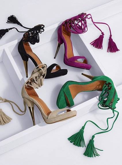 **ORIGINAL** Colin Stuart - Tasseled Ankle-Wrap Sandal