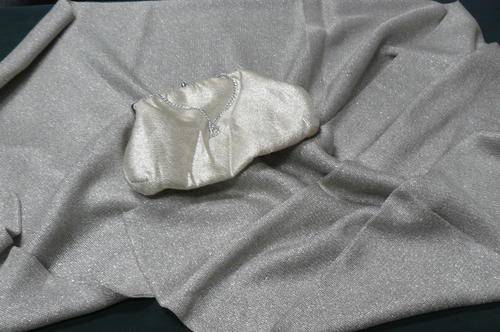 SILVER DOUBLE SHAWL AND BAG