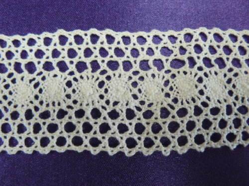 VINTAGE COTTON CROCHETED EDGE 3.5 METERS LONG WHITE REDUCED