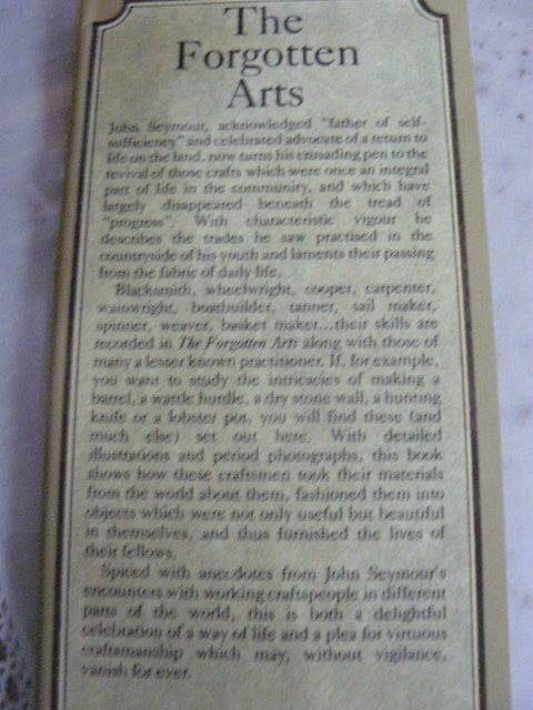 THE FORGOTTEN ARTS BY JOHN SEYMOUR