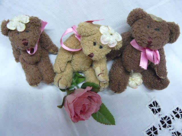 MINIATURE SOFT TEDDYS X 3
