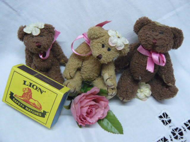 MINIATURE SOFT TEDDYS X 3