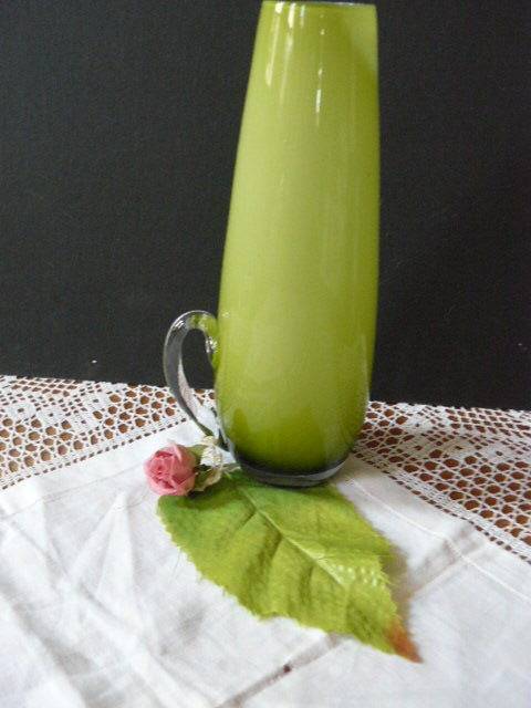 LOVELY GREEN GLASS VASE