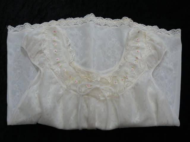 VINTAGE BED JACKET WITH LACE  AND VINTAGE HANKIE S