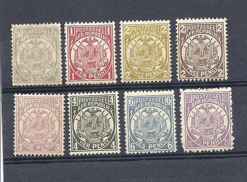 Transvaal 1885 1/2p -6p MNH