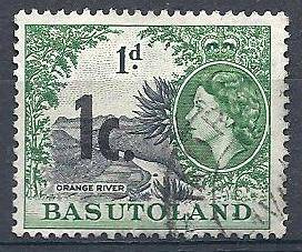 Basutoland 1c dec. overprint. Used