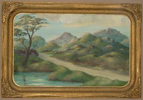 Framed Oil on board by European artist V. Kumst