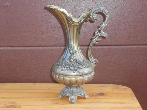 VINTAGE EARLY 1900's LIMITED EDITION ITALIAN WATER PEWTER PITCHER