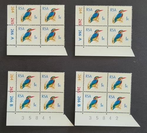RSA 1st Definitive 1/2c - 2 Sets with consecutive sheet numbers.