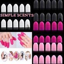5 PC Silicone Nail Art Soak Off Clip Cap Set UV Gel Polish Remover -ASSORTED COLORS