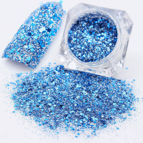 Nail Glitter Sequins Dust Powder Shimmer 3D Nail Art