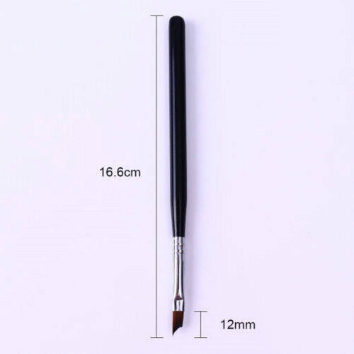 Acrylic French Nail Brush UV Gel Painting Brush Black Handle Manicure Pen Tool