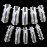 100pcs/set False Nail Tips Dual Form Nail System for UV GEL Acrylic Nail Art Mold Tips Decoration Tr