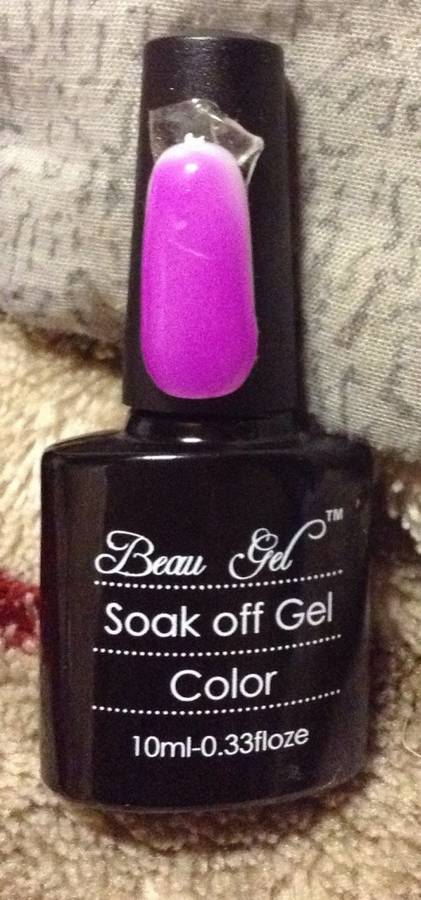 10 ML BEAU GEL  UV/LED NAIL POLISH - GLOW IN DARK-PURPLE
