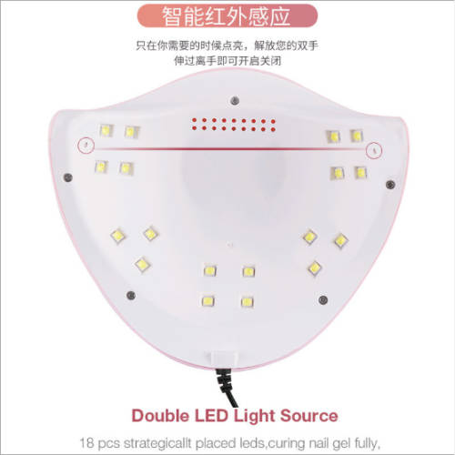 54W Pink UV&LED Lamp USB Cable