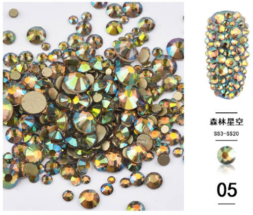 1440pcs Mix Size AB Diamonds Flat Bottom