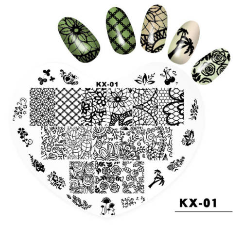 Plastic Heart Stamping Plate XK-01