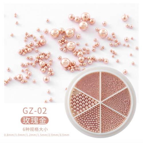 Rose Gold Steel Ball Nail Art Wheel Art