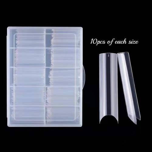 100pcs Clear Long Nails