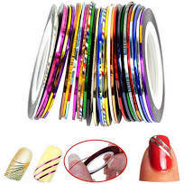 34pcs Striping Tapes 1mm ( Mix Color )