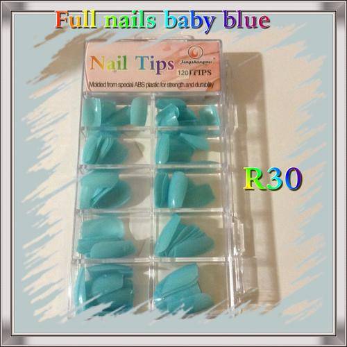 FULL NAILS BABY BLUE