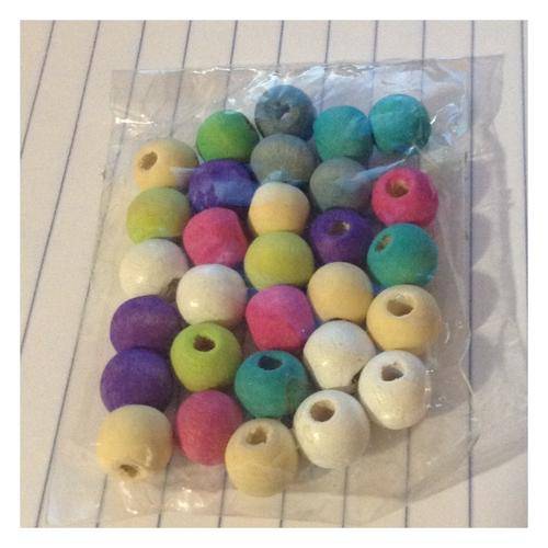 WOODEN BEADS-MIX-8MM