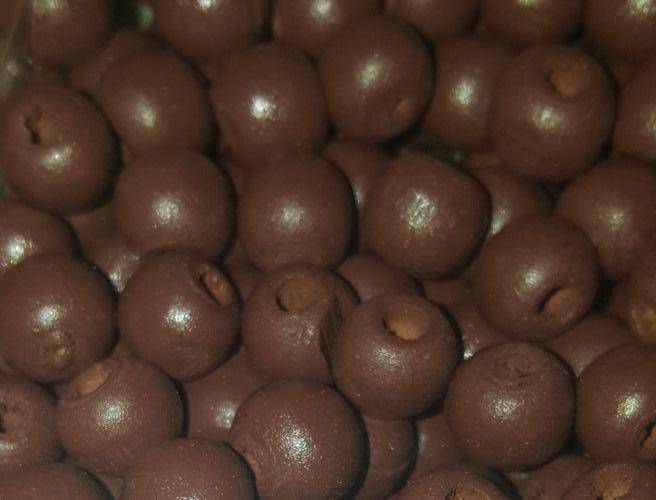 WOODEN BEADS 8MM - 20PC -PER PACKET-BROWN