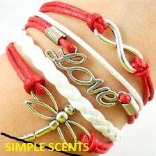 INFINITY BRACELET -RED/WHITE