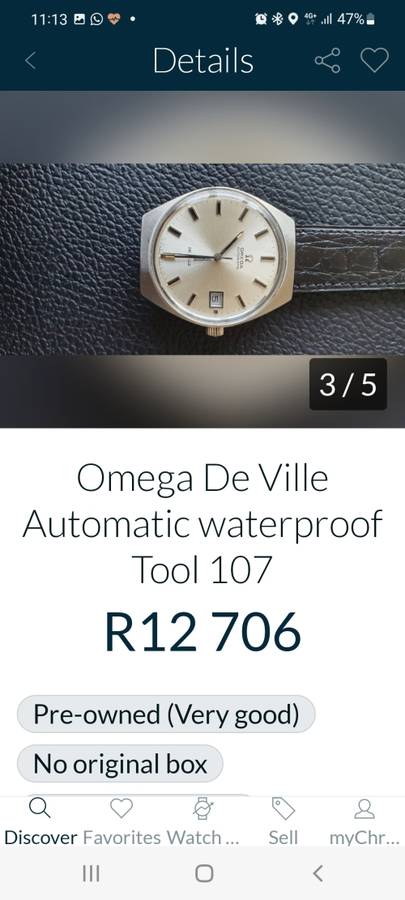 MINT OMEGA DE VILLE AUTOMATIC DATE