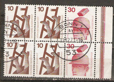 Bundes Repl. 1971/72 - Gutter pair combin. "Safty"  defin serie - see scan FU