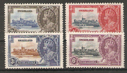 Swaziland 1935 The 25th Ann of King George V - 20-23 -  hing mark rem. - as per scan