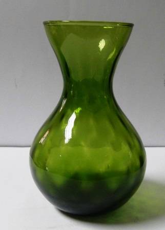 Green Mottled Glass Vase