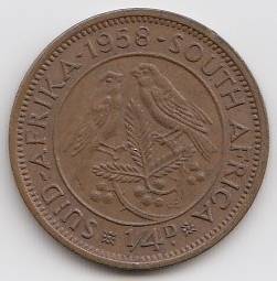 SOUTH AFRICA      1/4 D    1958                  SUN4084