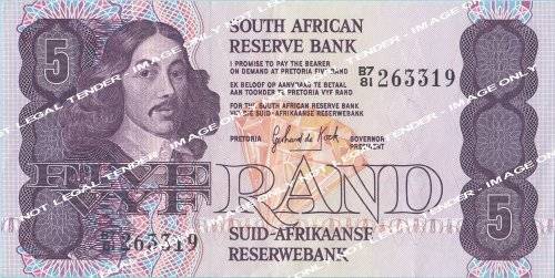 SOUTH AFRICA   GPC DE KOCK   R5   NOTE