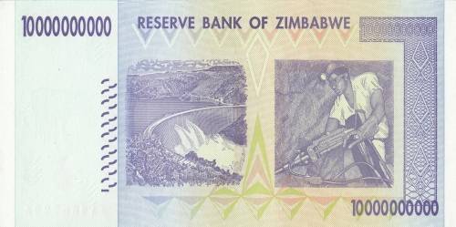 ZIMBABWE  10  BILLION   DOLLARS   NOTE       AA4667296