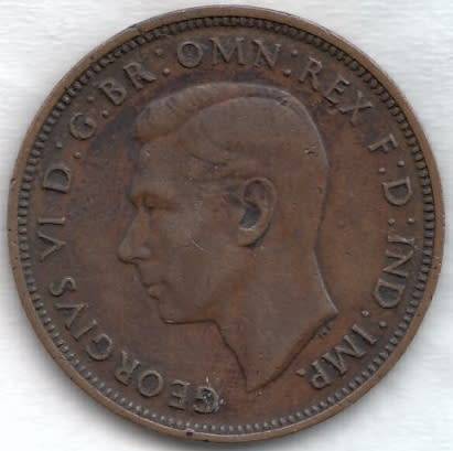 *****  1942  HALF PENNY  COIN  *****                    SUN7022