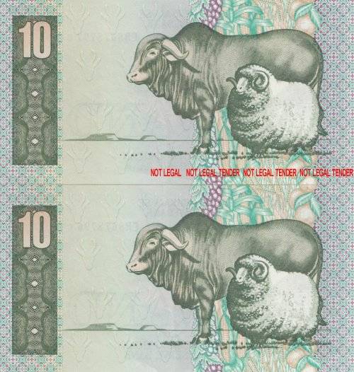 GPC DE KOCK 10 RAND NOTES 1985 (2 NOTES SEQUENCE)   SET018