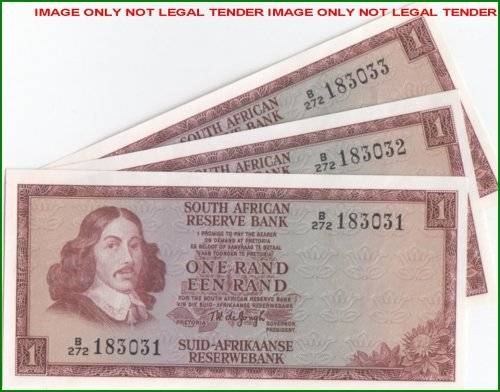 TW DE JONG     THREE    R1   NOTES  IN  SEQUENCE   UNC     SET012