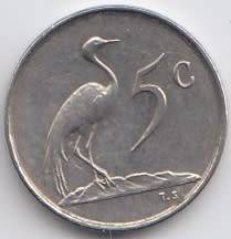1968    5c   (AFRIKAANS)   COIN                         SUN8893