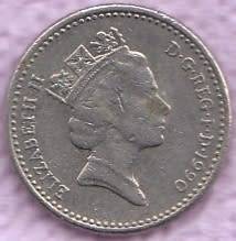 1990      FIVE  PENCE   COIN                SUN9042