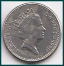 1991  -   5  Pence Coin      United Kingdom         SUN9106