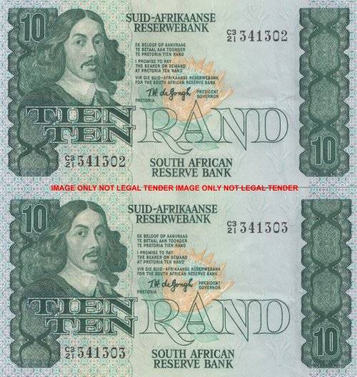 GPC DE KOCK  2 X  R10  NOTES  IN SEQUENCE          SET087