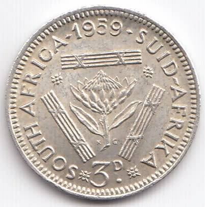1959    THREEPENCE   COIN       Silver        SUN9661