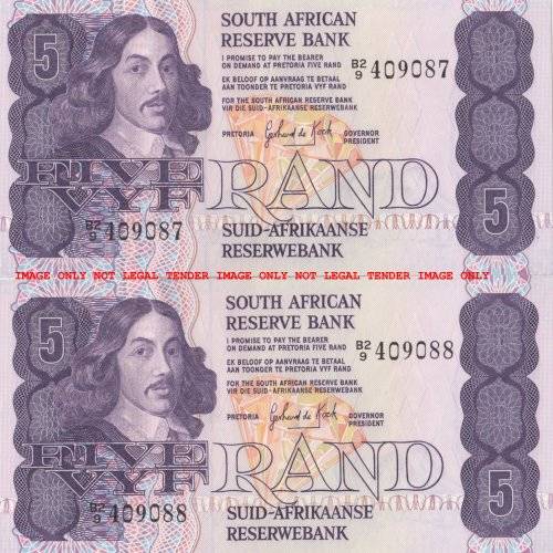 ***  GPC DE KOCK    R5  NOTES     TWO IN SEQUENCE   ***    AUNC to UNC    SET077