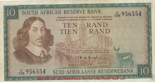 WOW    ***  TW DE JONGH  R10  NOTE  ***     C235 956554   SET088